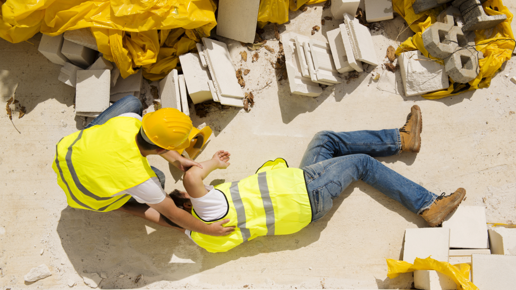Construction worker fallen