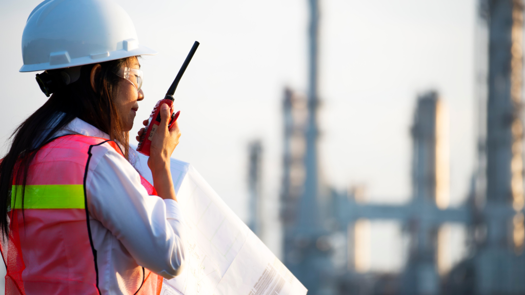 Female construction worker
