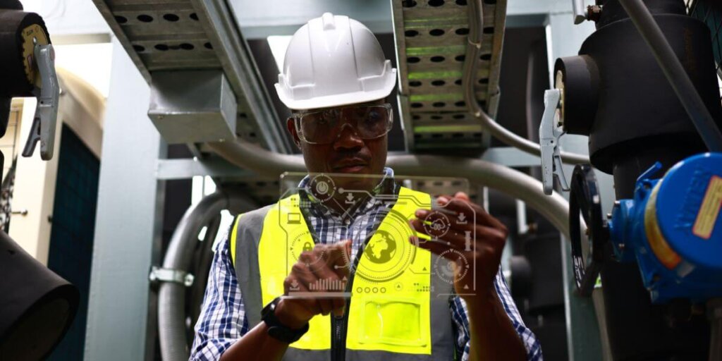 Man checking construction safety