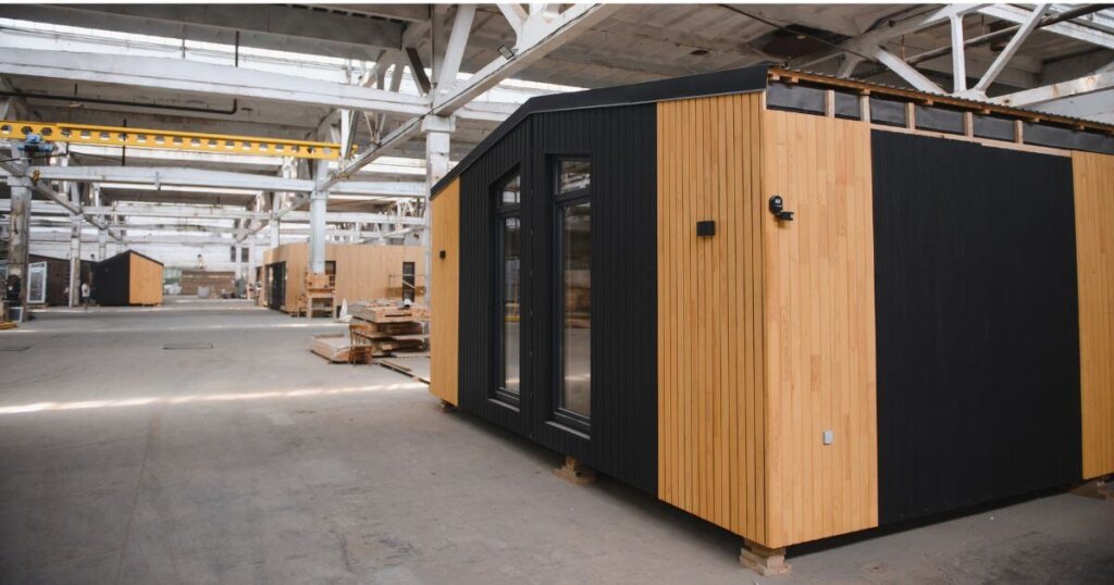 Modular construction of homes in a factory