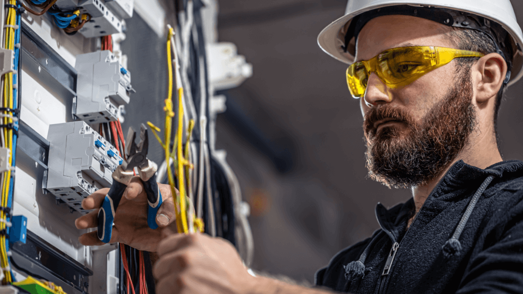 Electrician at work 