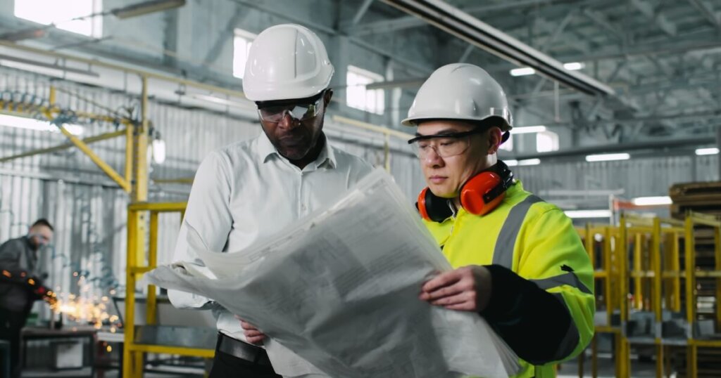 Construction worker actively listening