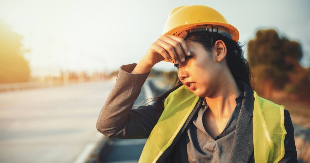 Extreme heat weather in construction