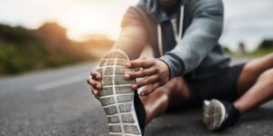 Man performing stretch