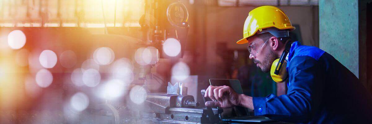 Manufacturing worker banner