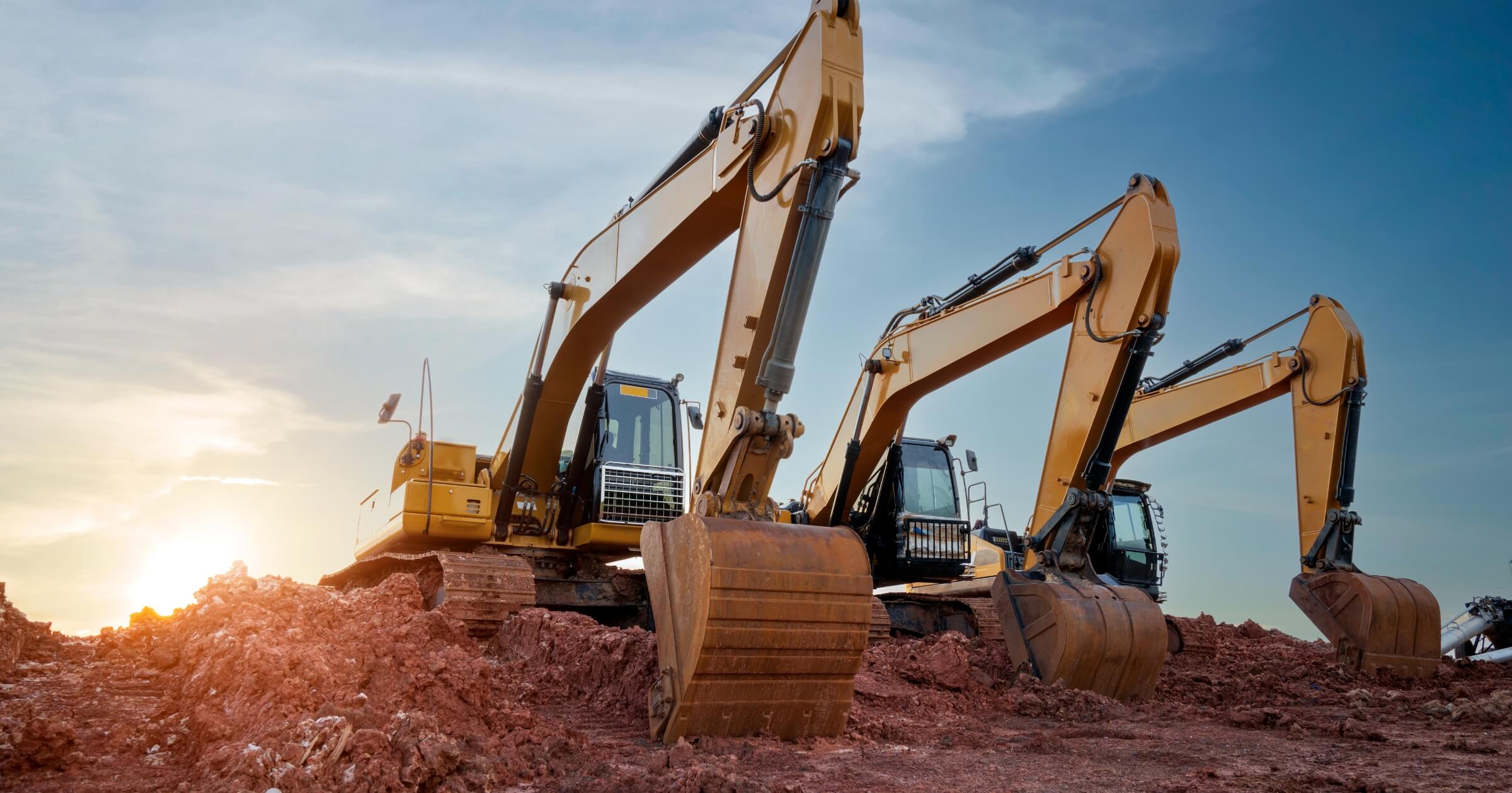 Safety around heavy machinery banner