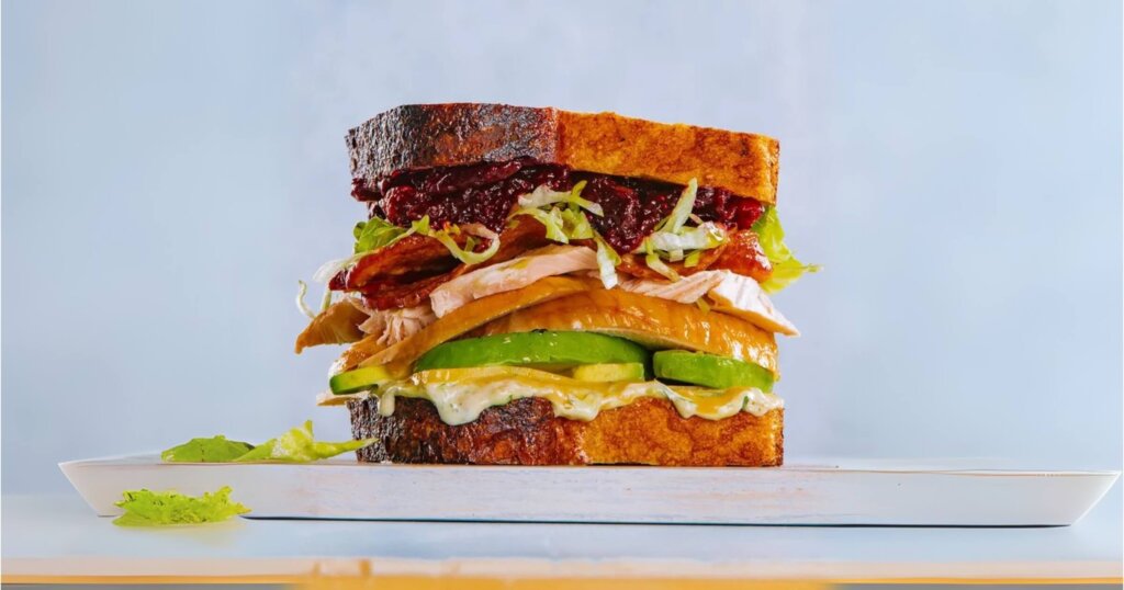 Turkey and avocado sandwich
