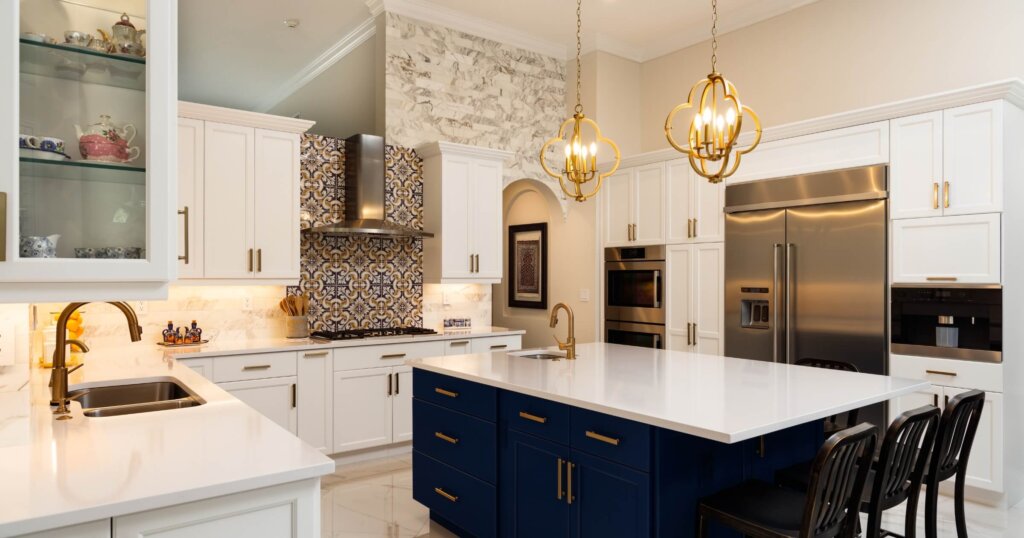 Mixed metal finished kitchen