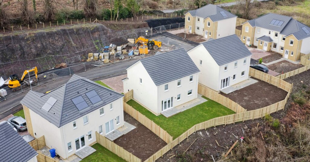 Houses being built by a contractor
