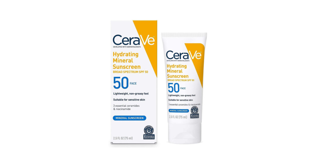 CeraVe Hydrating Mineral Sunscreen SPF 50