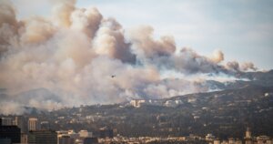 LA palisades on fire