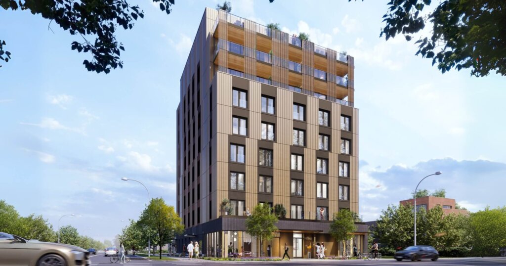 Toronto’s tallest mass timber residential render
