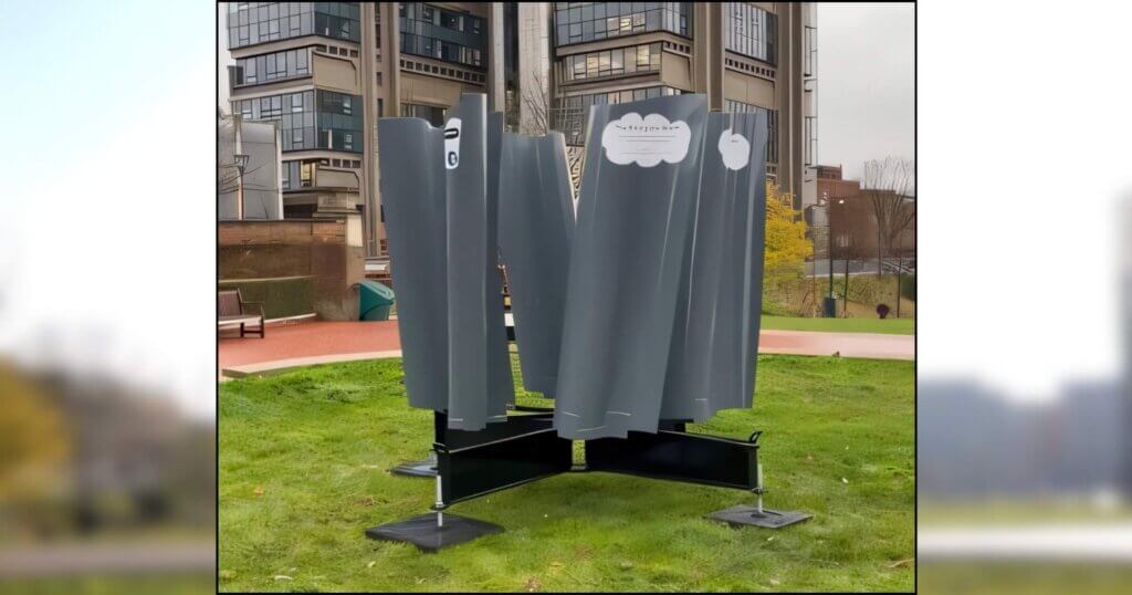 birmingham blade urban wind turbine in the park