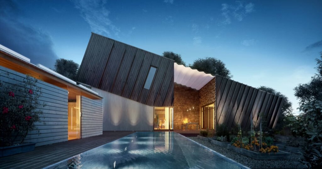Exterior of ZEB Pilot House in Larvik