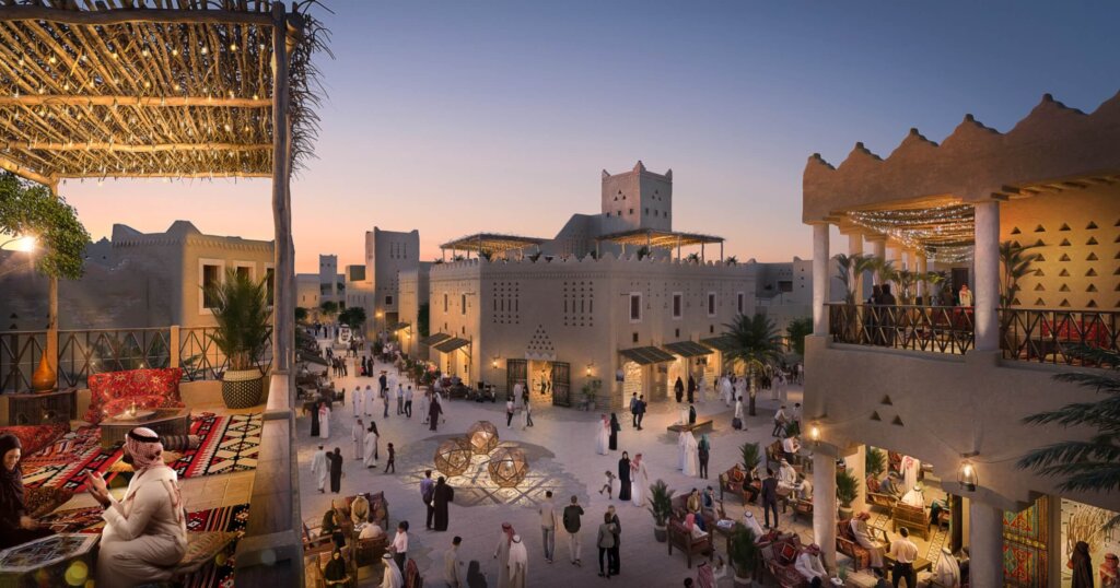 Rendering of Diriyah district