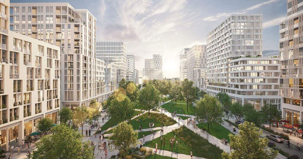 montreal Place Versailles project rendering. Mixed use development.