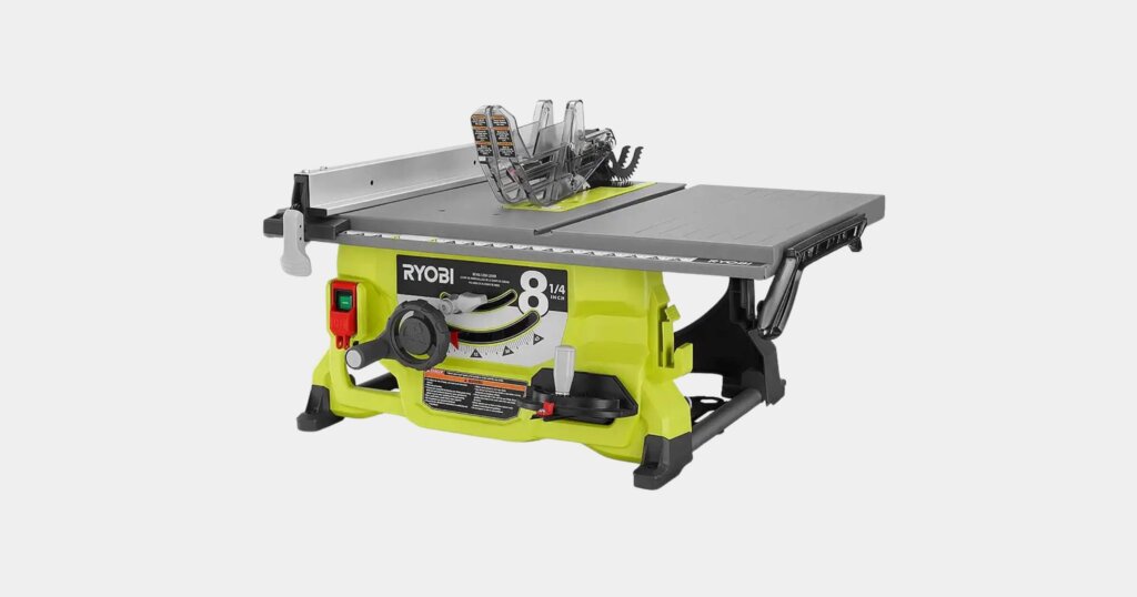Ryobi 18V ONE+ HP brushless 8¼″ table saw kit.