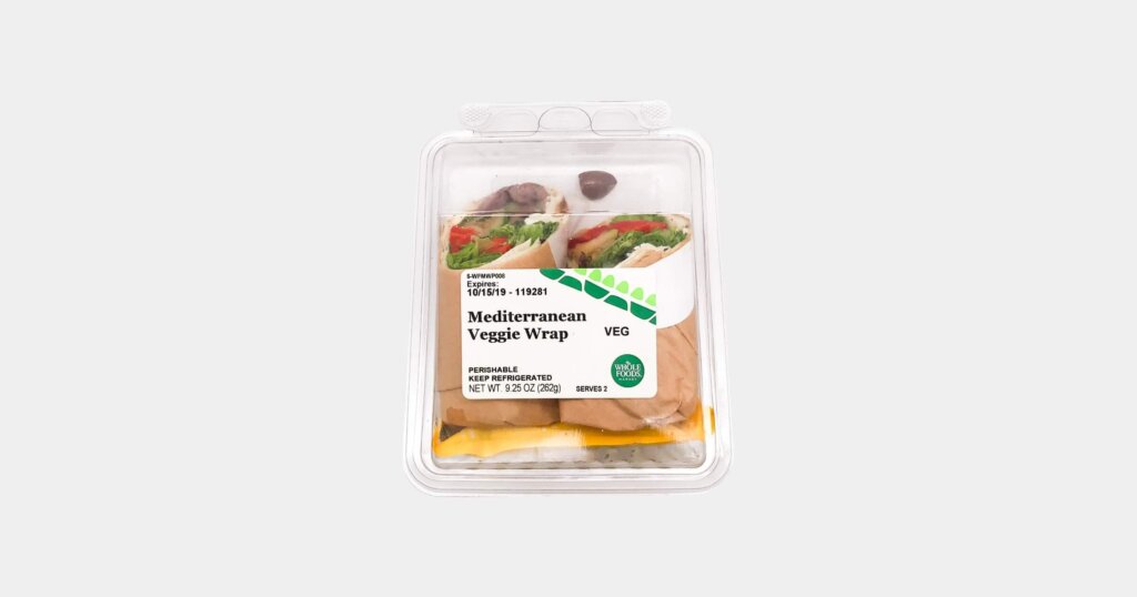 Veggie wrap packaged