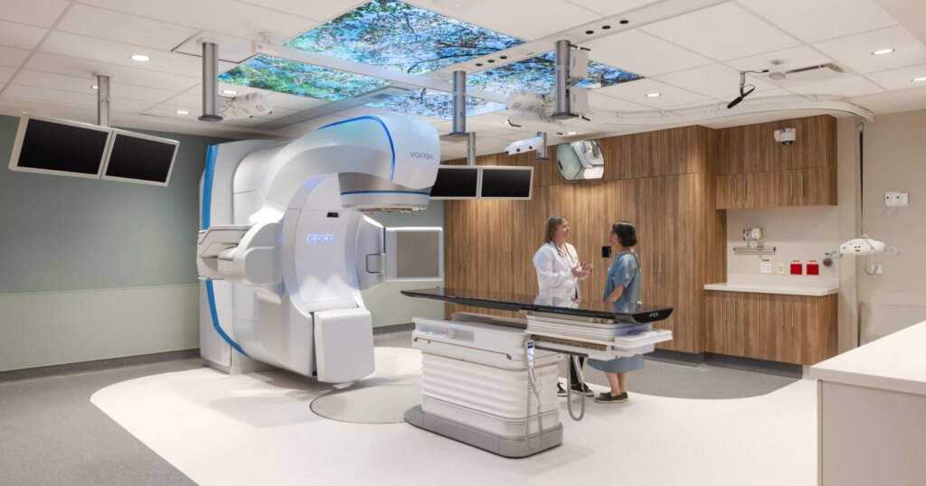Rendering inside of Calgary’s Arthur J.E. Child Cancer Centre