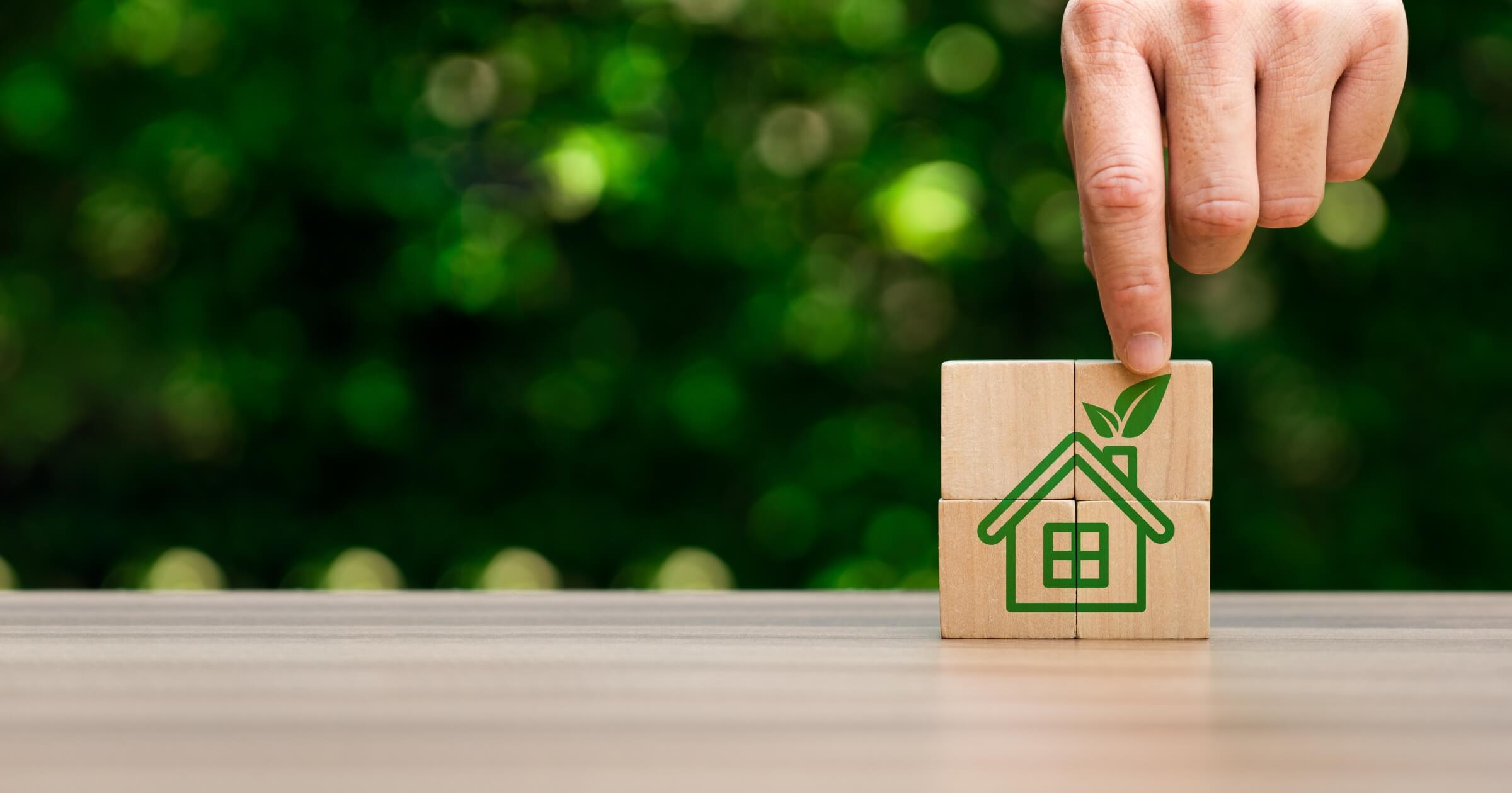 Eco-friendly houses prioritize sustainability. Utilize energy-efficient design, renewable energy sources, Green House, Concept the development of sustainable construction technologies and green living