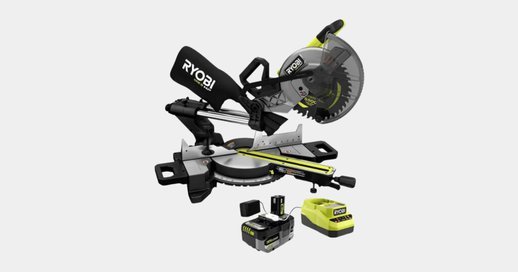Ryobi 18V ONE+ HP brushless 10″ sliding miter saw kit
