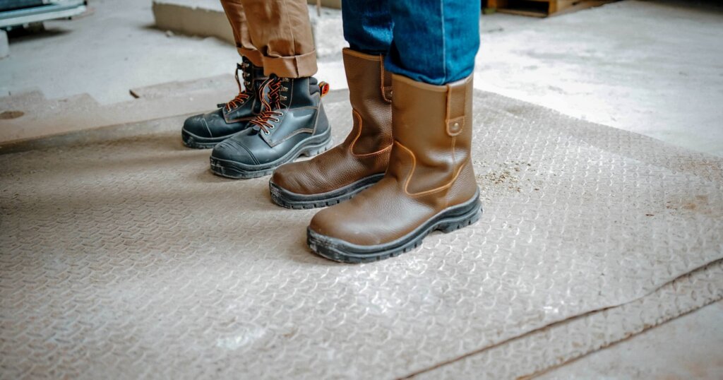 slip on steel toe work boots