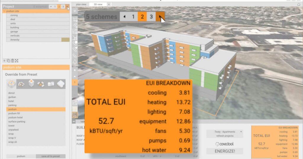 Preview of testfit software