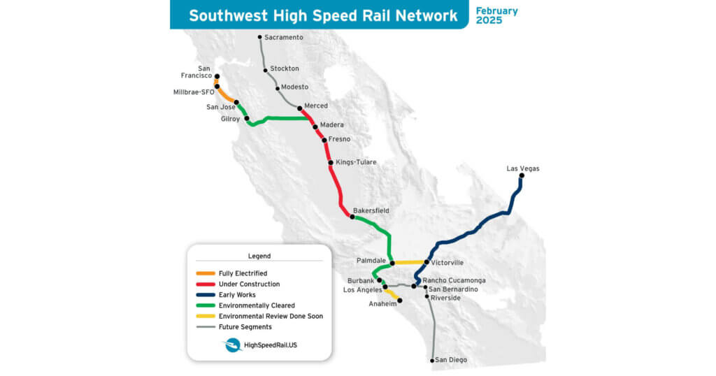 California High-Speed Rail route map.