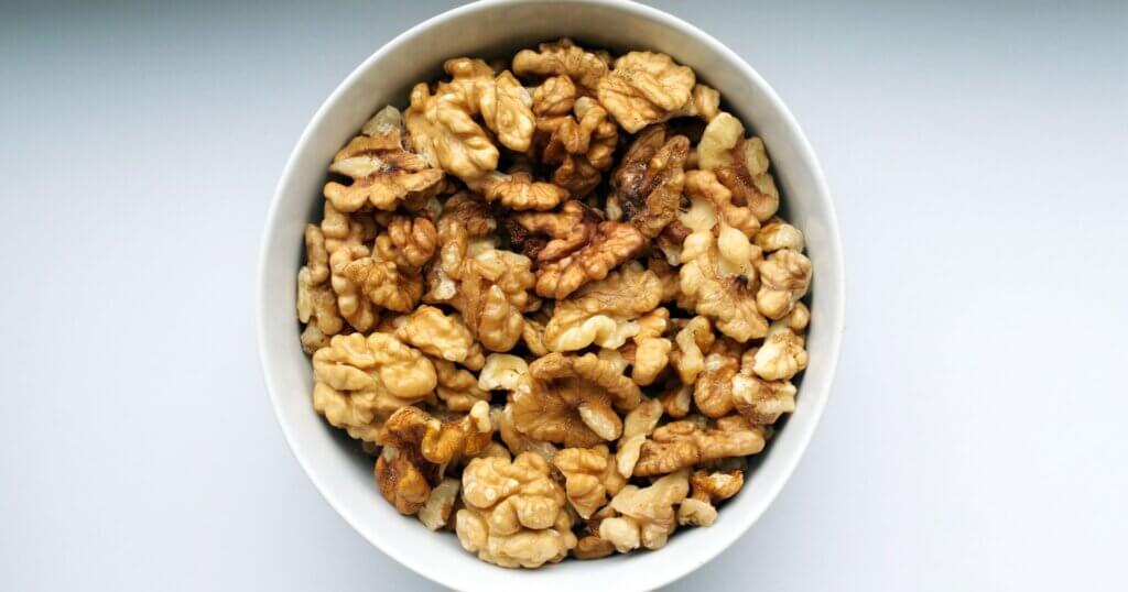 walnuts in a bowl.