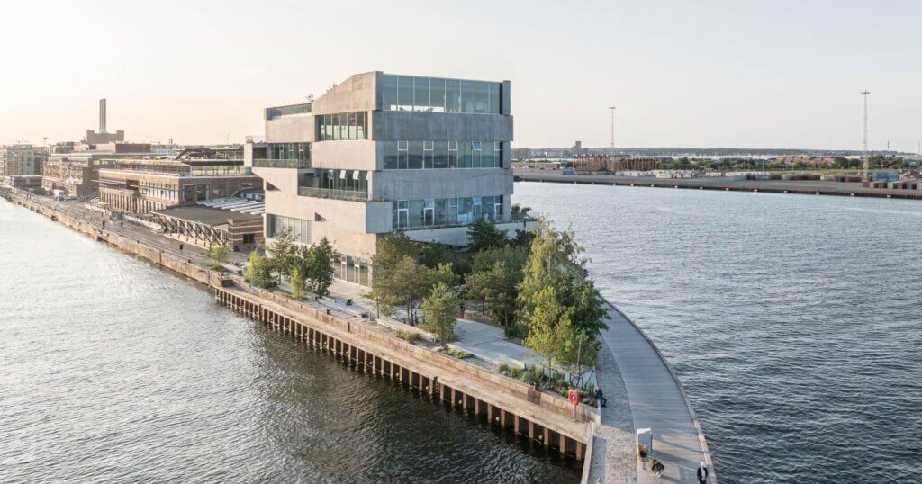 BIG HQ (Nordhavn) on the water
