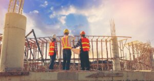 Construction workers actively listening