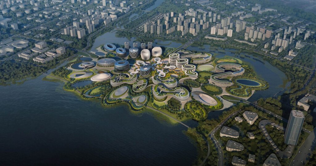 Unicorn Island Masterplan by Zaha Hadid architects
