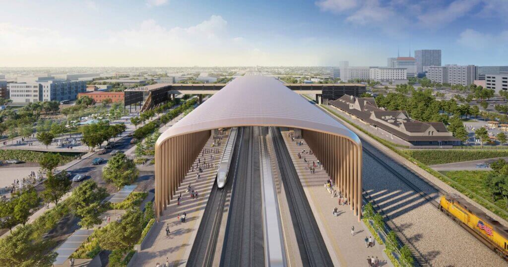 California High-Speed Rail rendering by foster and partners