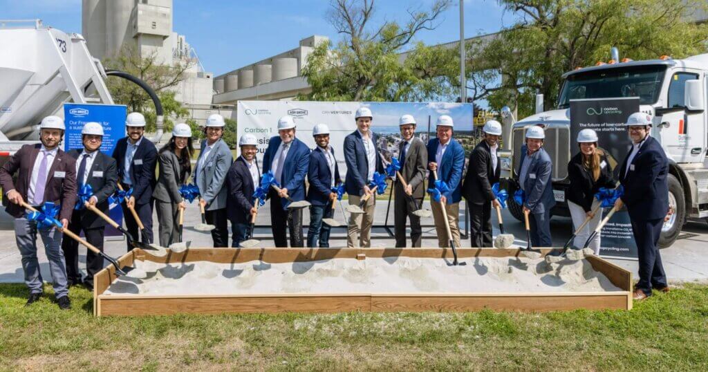 Ceremony to celebrate breaking ground of carbon capture facility in Canada.