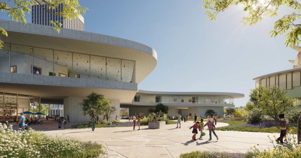 Image rendering of David Geffen Galleries courtyard