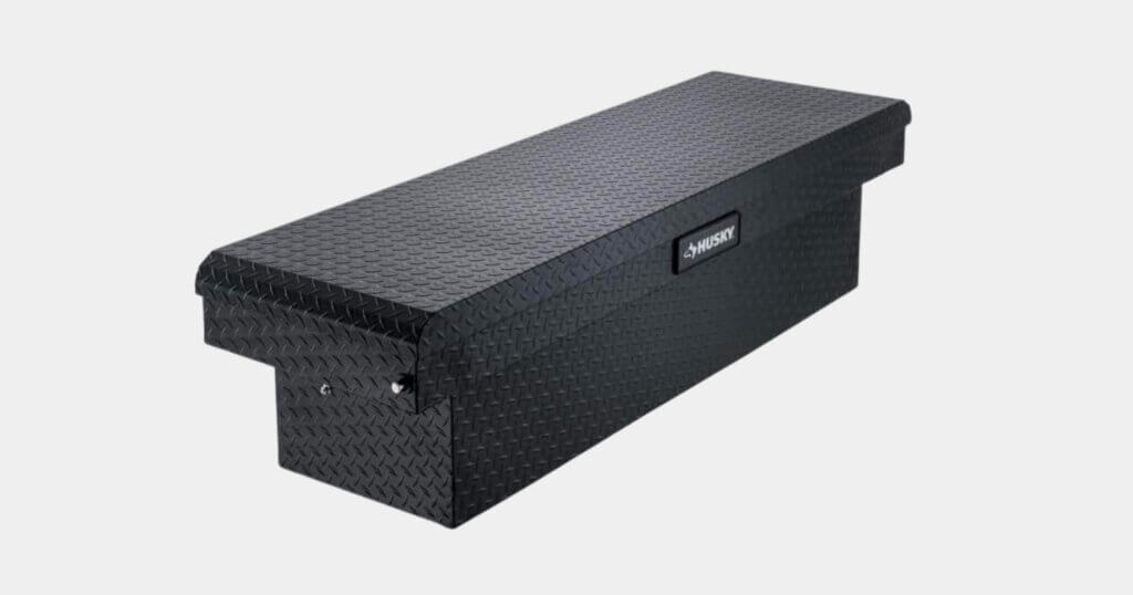 Husky 71.36 in. Matte Black Aluminum Full-Size Crossbed Truck Tool Box 