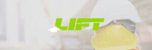 Lift hard hat banner
