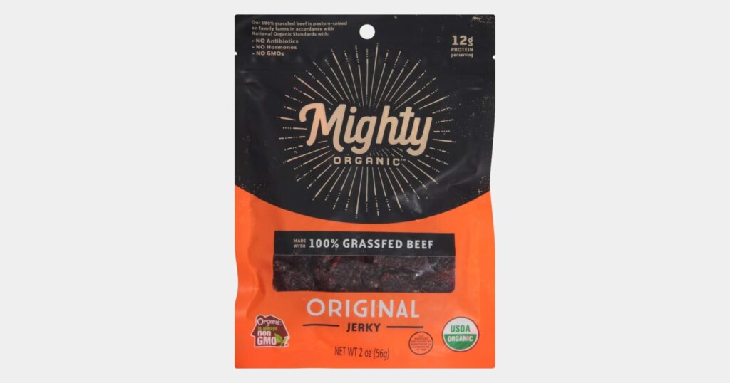 Mighty Organic beef jerky