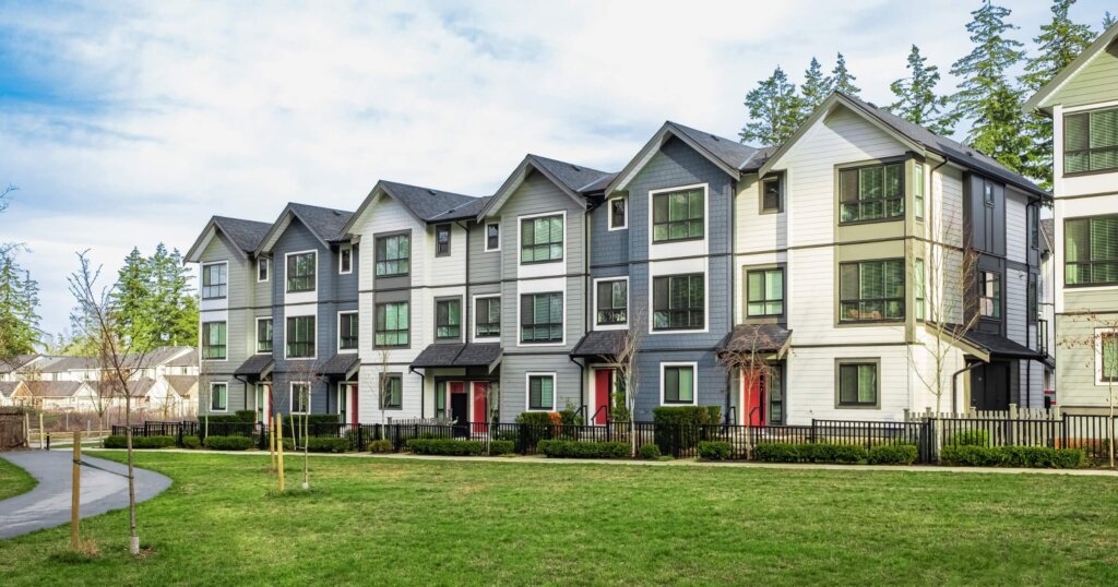 New residential townhouses