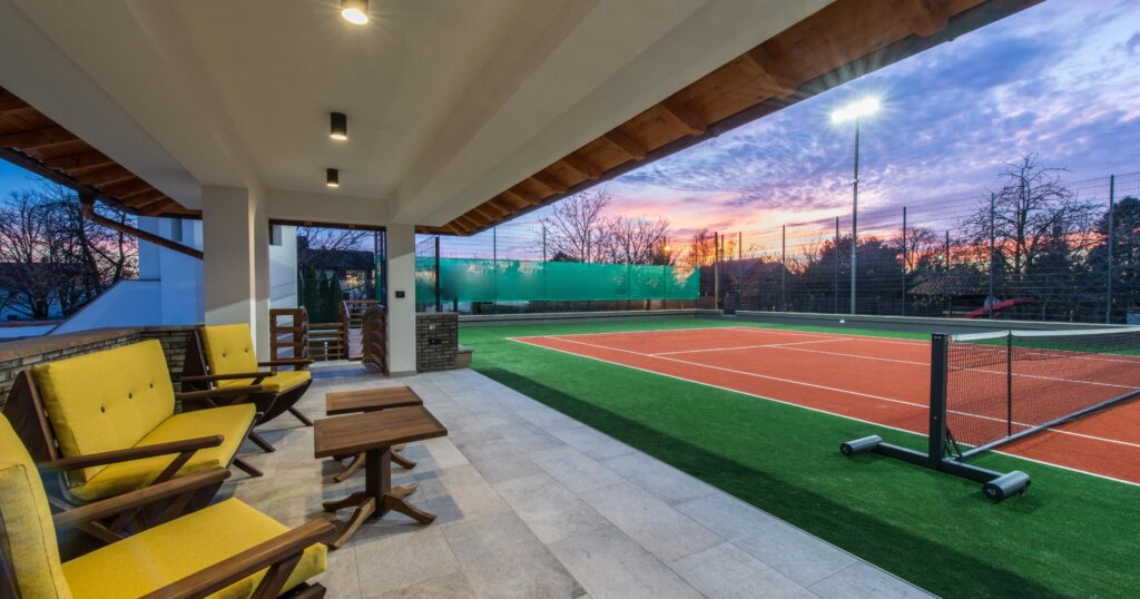 Tennis court at a private estate