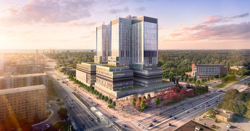 rendering of Trillium Health Partners Mississauga Hospital Redevelopment
