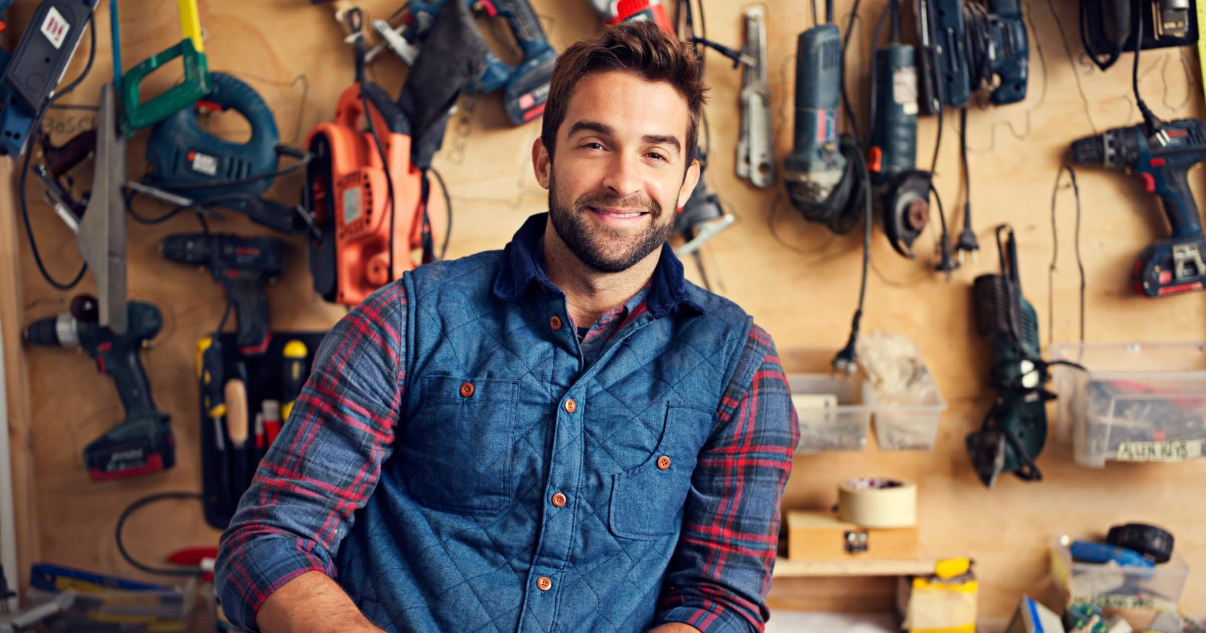 handyman with power tools