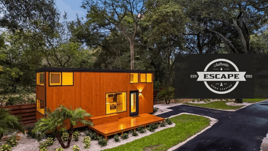 Escape Traveler with model wooden tiny home