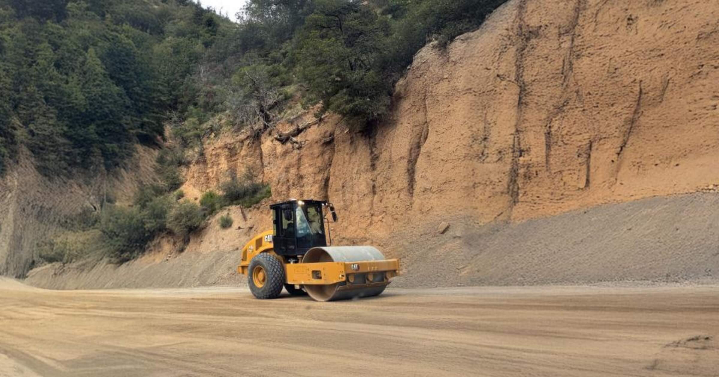 autonomous construction equipment at work