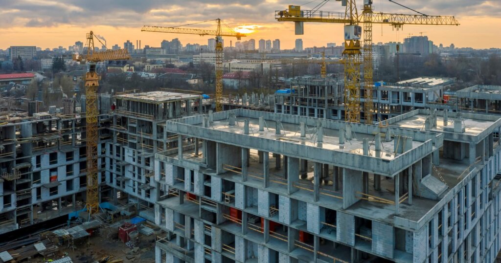 large construction project underway