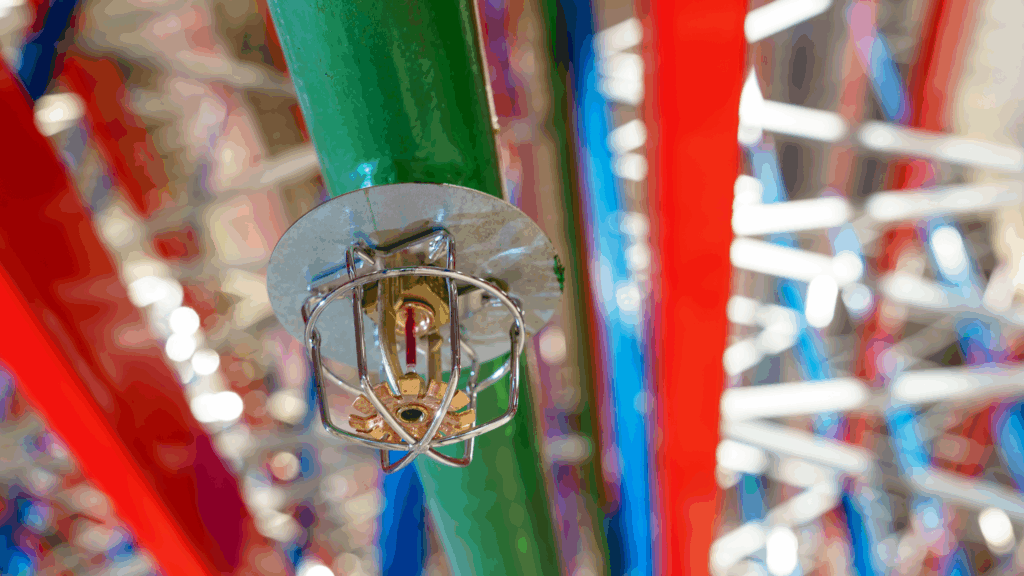 Sprinkler system in warehouse