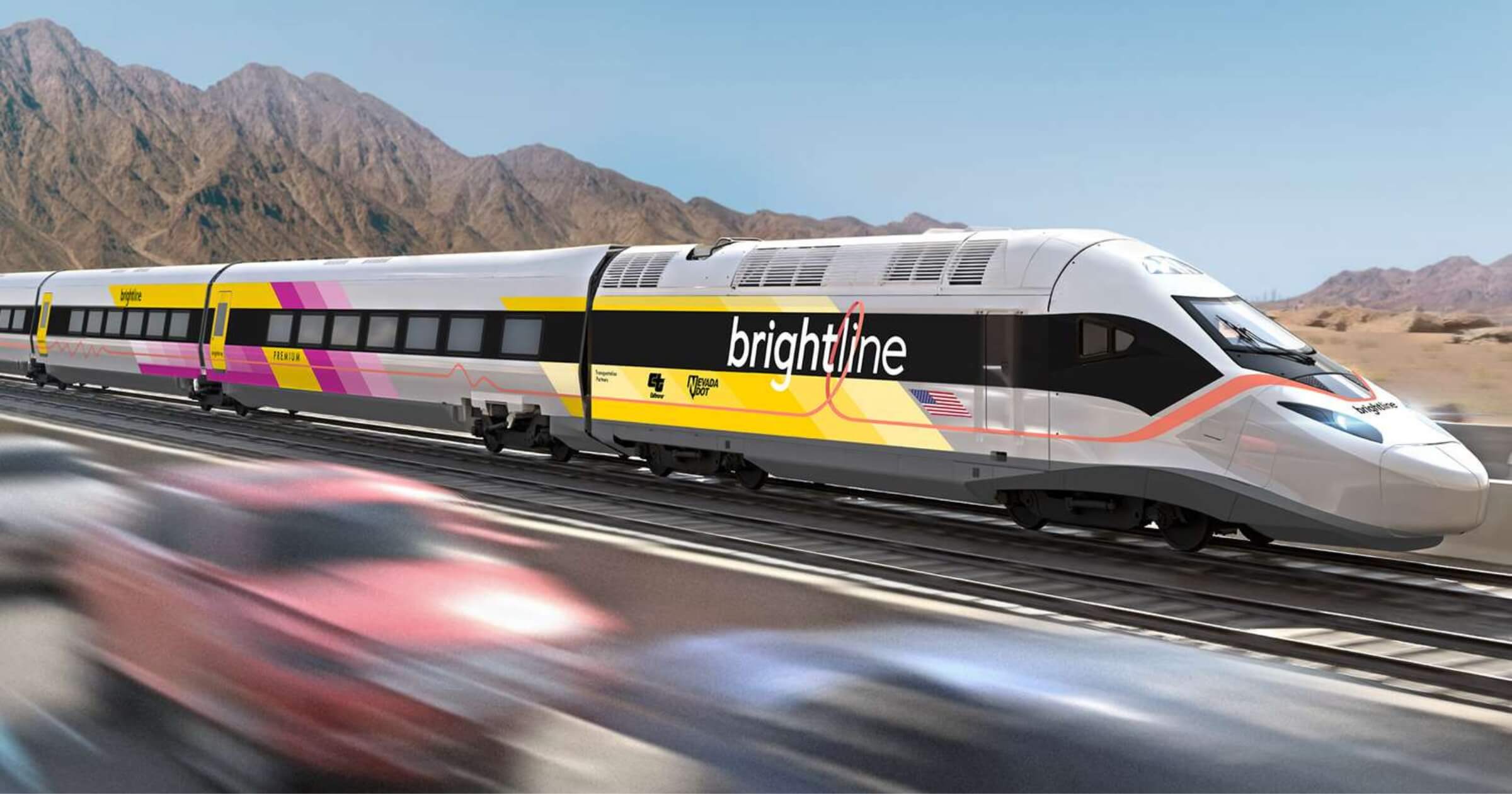brightline west high-speed rail rendering