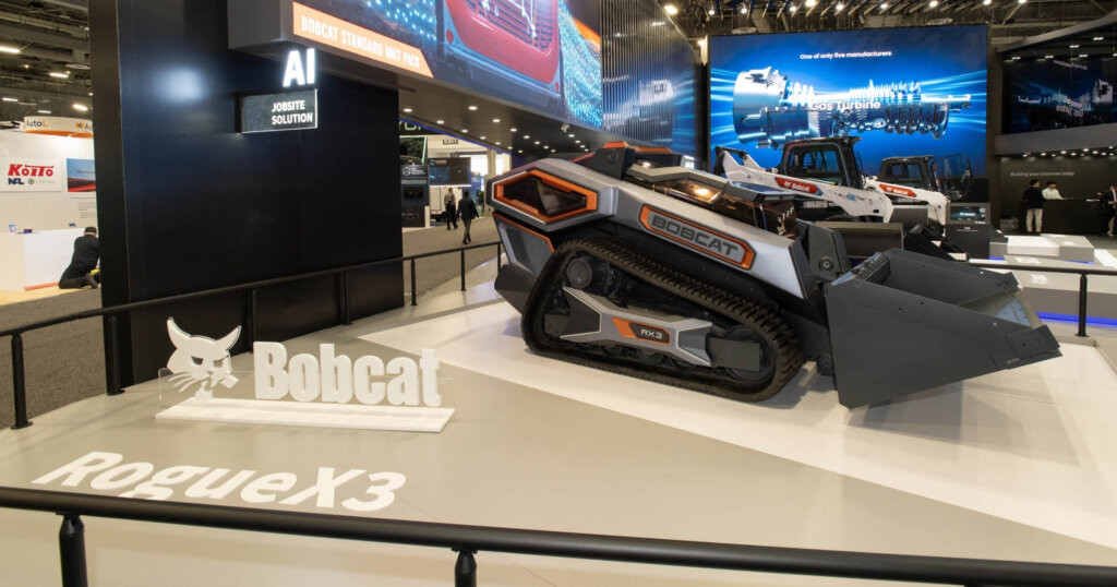 Bobcat RogueX3. The most advanced autonomous compact equipment concept at CES 2026.