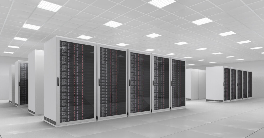 Data centre interior fully built