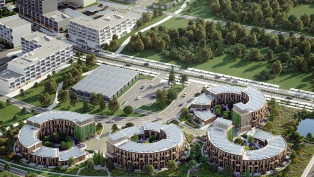 EVE Park in London, ON, aerial view